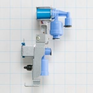 OEM Genuine Part 1 of WR57X25917 - REFRIGERATOR DOUBLE VALVE ICEMAKER ASSEM