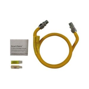 1 of 5304490730 Frigidaire 48" X 5/8 Stainless Steel Gas Connector with Shuto...