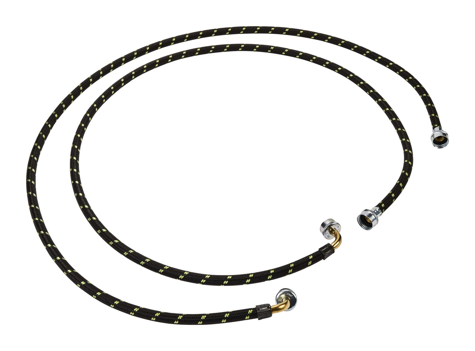1 of 8212638RC Whirlpool 6' 90 Deg Gooseneck Nylon Braid Washer Fill Hose Kit...