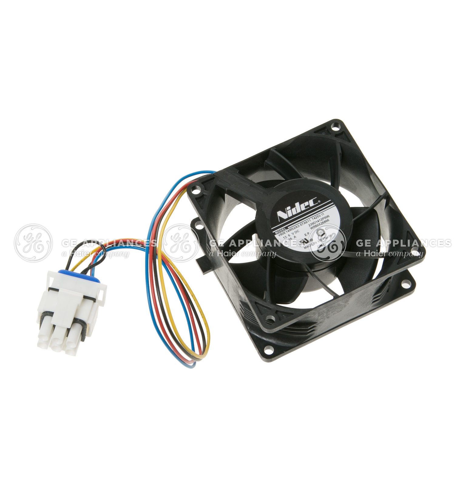 1 of WR60X26866 GE Refrigerator Evaporator Fan Motor Assembly OEM Replacement...